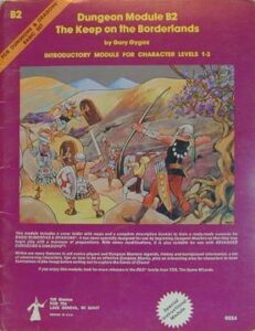 Book cover, Keep on the Borderlands by Gary Gygax, 1980.