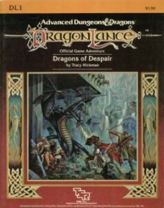 Book cover, Dragonlance - Dragons of Despair by Tracy Hickman, 1984.